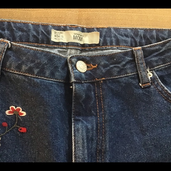 NWOT TOPSHOP EMBROIDERED JEAN - Picture 6 of 7